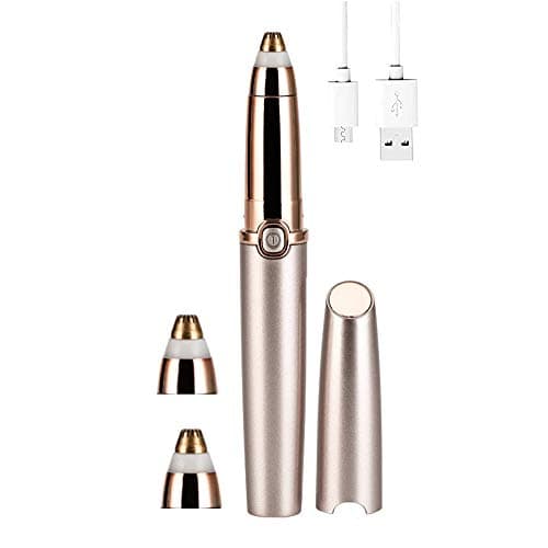 Eyebrow Hair Removal, STOUCH Brow Hair Remover for Women's Trimmer by Good Finishing and Smooth Touch With 2 Extra Replacement Heads, As Seen on TV (USB)