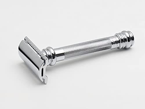 Merkur Heavy Duty Long Barber Pole Safety Razor, Chrome