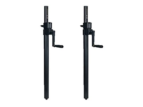 2 x Wind Up Speaker Stand Pole 35mm M20 Thread