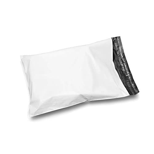 9 x 12 Glossy White Plastic Self Seal Poly Mailer Flat Bags Waterproof Shipping Envelope 2.17 Mil for Apparel, Clothes, Shirts, Books – Permanent Adhesive Seal (100 Pack)