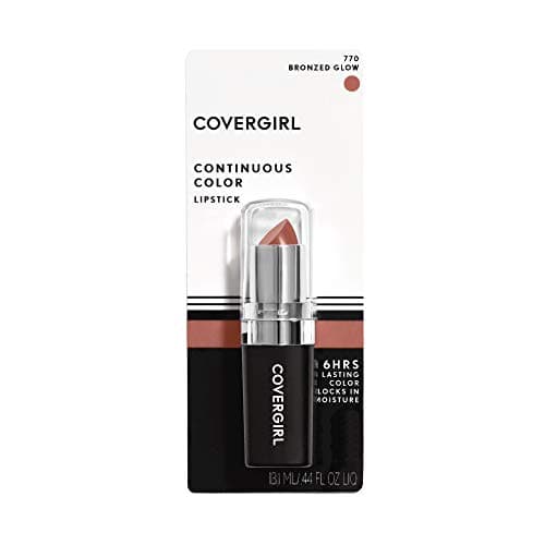 COVERGIRL Continuous Color Lipstick, 770 Bronzed Glow, 0.13 Oz (Packaging May Vary) (Pack of 2)