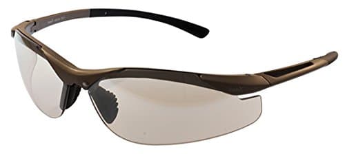 Brand X Safety X6C04 Safety Glasses with Fixed Rubber Bridge & Bayonet Temples, IO Silver Mirror Anti-Fog, Champagne Frame (Box of 10 Pairs)