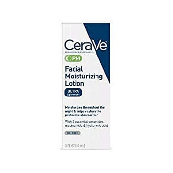 CeraVe Facial Moisturizing PM Ultra Lightweight Lotion, 3oz (Pack of 5)