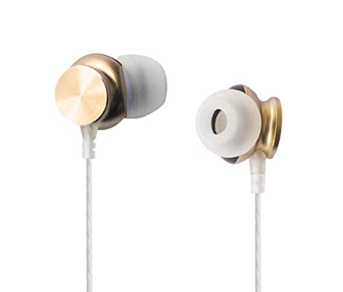 LORIEKA Noise Isolating HD Stereo In-ear Earphones with Mic - Gold