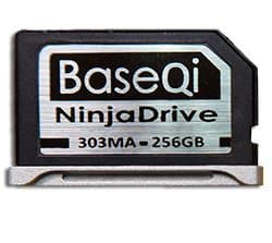 BaseQi NinjaDrive Aluminum 256GB Storage Expansion Card for MacBook Pro Retina 13" (256GB)