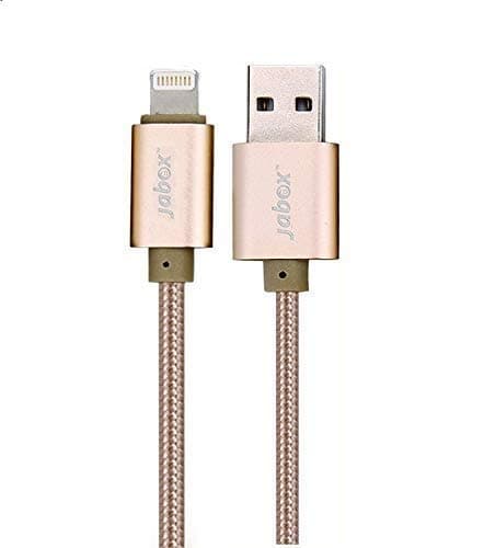 jabox 2 Meter Long Charging USB Data Cable for Apple iPhone - Gold