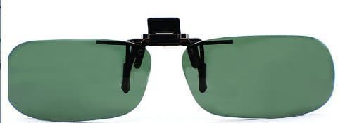 Rectangle Unisex (Mens / Womens) Grey Polarised (Anti-Glare) Flip up / down Clip-ons with Hard Influx Carry Case, Cleaning Cloth, Soft Carry Case & Cord Suitable For Driving / Fishing