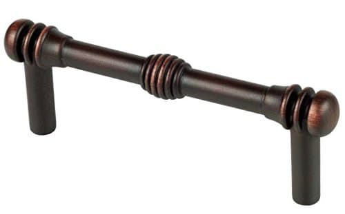 Continental Hardware #RL061060-3-3/4 in. (96mm) Center-to-Center Laurel Bar Cabinet Pull - Satin Copper - 10 Pack