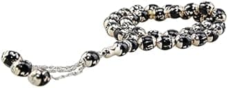 Moonlove 12MM 33 Muslim Prayer Beads Tasbih Zikr Resin Meditation Mala Bracelet Islamic Rosary Religion Relief Eid Ramadan Gift Misbaha Round Ball Beads