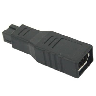FireWire 400 to 800 Adapter / 6-pin to 9-pin Converter For Apple and Windows Computers