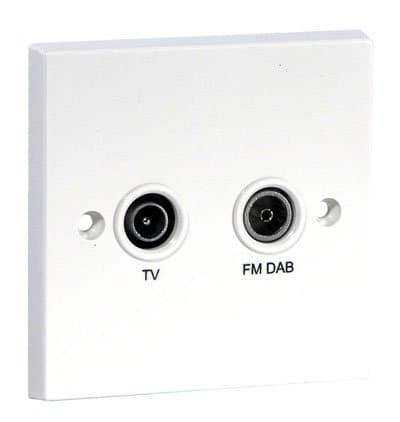 Labgear PSW122 Screened Diplex TV and FM/DAB Coaxial Socket