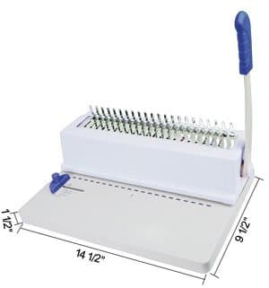 Comb Binding Binder Machine Paper Puncher Trimmer Cutter - Blue