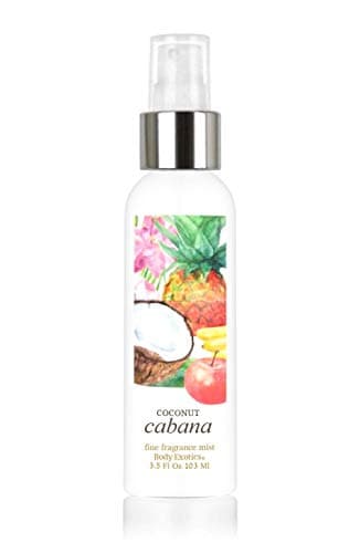 Coconut Cabana Perfume Alcohol-free Fine Fragrance Mist by Body Exotics 3.5 Fl Oz 103 Ml ~ an Irresistible Blend of Mandarin Orange, Juicy Apple and Fresh Coconut with a hint of Mango & Pineapple
