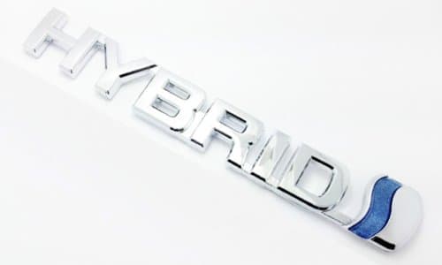 Aunoc For Subaru HYBRID 3D Decal Badge Emblem Sticker REAR SIDE Car Auto Body ABS 1Set