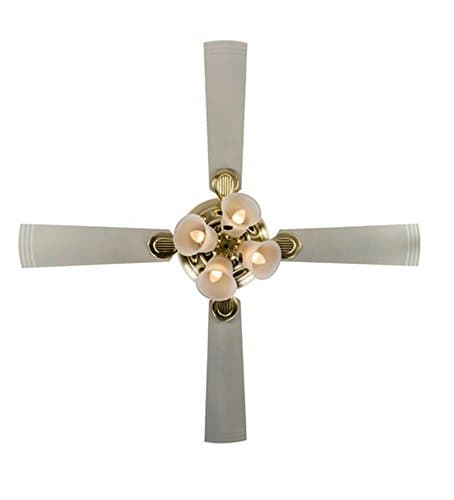 Usha Fontana Orchid 1280mm Ceiling Fan with Decorative Lights (Gold Ivory)