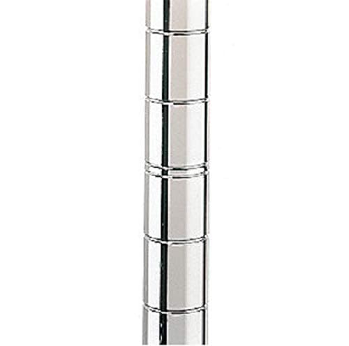 74" Chrome Wire Shelving Posts – Set of 4 Heavy Duty Stainless Steel Poles for Commercial Wire Racks & Storage Shelving Units