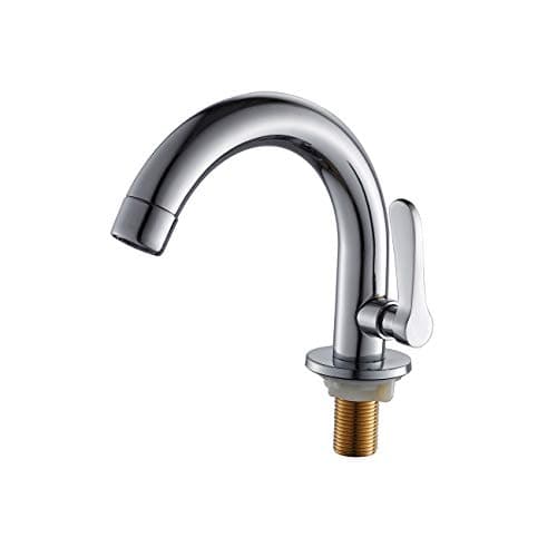 Siderit Single Handle Brass Faucet Bathroom Lavatory Sink Basin Taps Cold Water Faucets, Chrome Finished