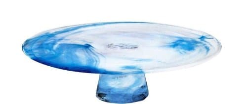 Kosta Boda Mine Cake Plate, Blue