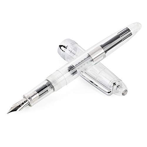 Jinhao 992 Transparent White Extra Fine Nib Fountain Pen With Converter