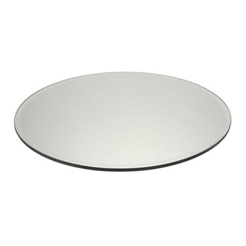 25cm Round Mirror Plate with Bevelled Edge for Wedding Table Centerpiece