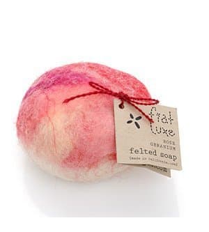 Rose Geranium Felted Soap 1 bar by Fiat Luxe