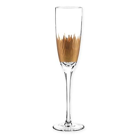 Qualia Lava Champagne Flutes in Gold | 9oz. (Set of 4)