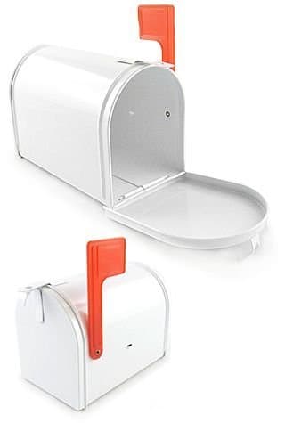 One White Tinplate Mailbox EF Products