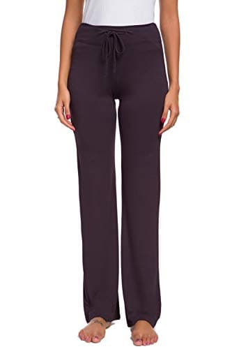 Women's Long Modal Comfy Drawstring Trousers Loose Straight-Leg for Yoga Running Sporting