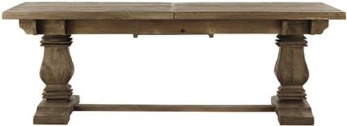 Home Decorators Collection Aldridge Extendable Dining Table, 30" Hx42 Wx107 D, Antique Grey
