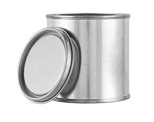 1/4 Pint Size Empty Metal Paint Cans with Lids (6 Cans and 6 Lids)
