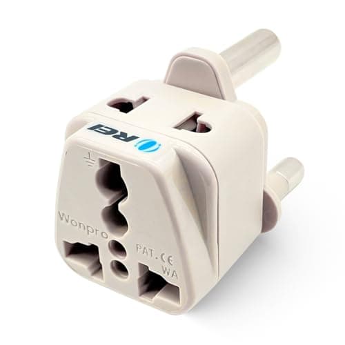OREI India to South Africa, Botswana, Namibia & More (Type M) Travel Adapter Plug - 2 in 1 - CE Certified - RoHS Compliant - White Color (DB-10L)