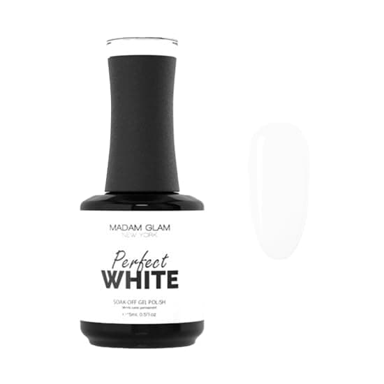 Perfect Gel Polish 15ml - UV LED Color 0.5oz / 15ML Super Long Lasting (White, 0.5 Fl Oz)