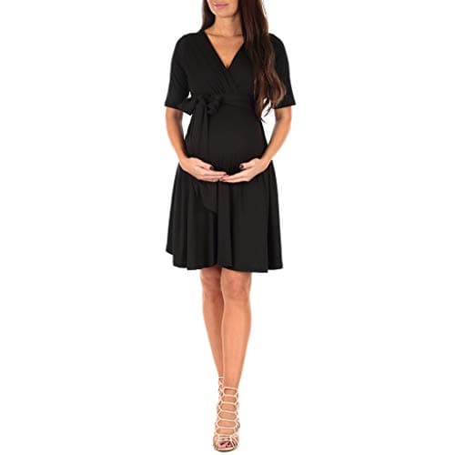 Knee Length Wrap Dress with Adjustable Belt
