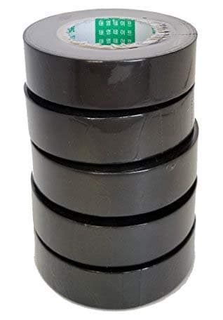 TAEYOUNG OEM TAPE EG10B - NO-RESIDUE AUTOMOTIVE PVC TAPE <3/4" x 82ft> (19mm x 25m,Wire Harness Adhesive,PVC) (5 ROLLS)