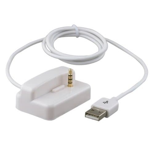TOOGOO(R) USB for iPod Shuffle 2Nd Gen Charger Dock Cable White