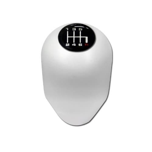 10x1.25mm Thread 6 speed JDM Drift White Shift Knob for Mitsubishi Ralliart