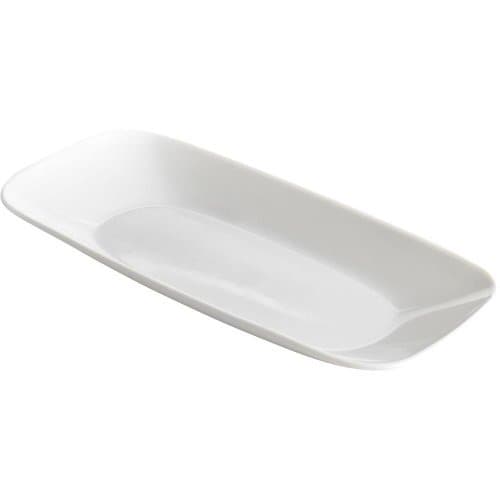 CORELLEWinter Frost White Glass Square Fish Plate Pack of 6, 26CM