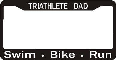 Triathlete Dad License Plate Frame