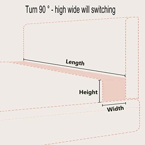 Custom Size Bed Gap Filler Foam Close The Gap Between Mattress and Headboard, Rectangle Bolster Long Armrest Mattress Pillow with Removable Cover,