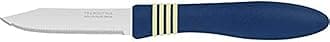 Cor&Cor 2 Pieces Paring Knife Set with Stainless Steel Blade and Dark Blue Polypropylene Handle