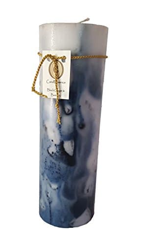 Scented Pillar Candle - Long Burning Handmade - Black Ginger & Bamboo (Large)