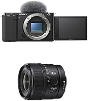 Alpha ZV-E10 - APS-C Interchangeable Lens Mirrorless Vlog Camera - Black w/E 15mm F1.4 G APS-C Large-Aperture Wide-Angle G Lens