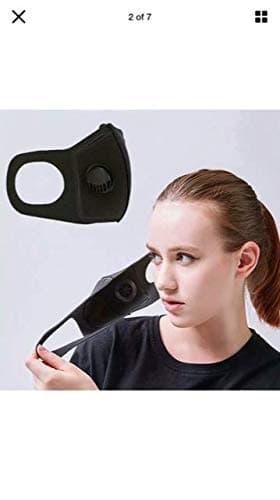 3 Pack Face Masks, Anti Dust Mask with Breathing Valve, Skin-friendly Unisex Mouth Mask, Reusable & Washable Masks for Running, Cycling, Outdoor Activities (Black)