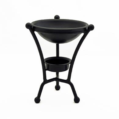 Grehom Oil Burner- Hour Glass (Black); Metal Home Fragrance Diffuser