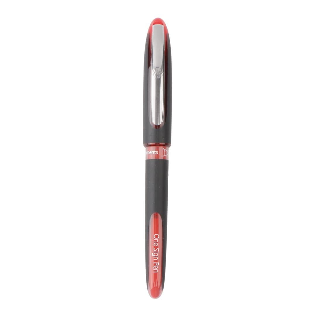 Luxor Schneider, One Sign Roller Ball Pen - Red | 1.0 mm | 2000 mtrs writing length | Waterproof Ink | Consistent ink flow | Ideal for Professionals-Office essential