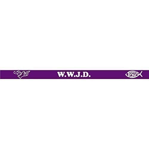 WWJD – WHAT WOULD JESUS DO ? Wristband (1 x PURPLE) Band– 2 TONE COLOUR BRACELET