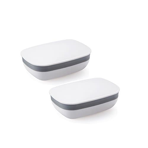Soap Box Soap Holder Soap Rack, 2 Pack White Eunion Soap Case for Home Outdoor Hiking Camping Gym