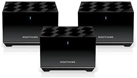 NETGEAR Nighthawk Tri-Band WiFi 6 Mesh System Mk83-100nar Black (Renewed)