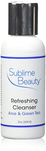 Nourishing Cleanser with Aloe & Green Tea by Sublime Beauty. Natural botanicals, hydrating, mild, soothing yet effective. Cleans your face while nourishing it. Calms and moisturizes your skin. Gently exfoliates with Lactic acid, the mildest of alpha-hydroxies. The best cleanser today for dry, aging or normal skin!
