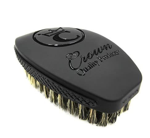 360 Sport Wave Caesar 2.0 Boar Bristle Hairbrush, Medium, Triple Black - Non-Slip Grip, Waterproof Design